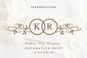 Elegant Wedding Story Monogram Font for Personalized Invitations