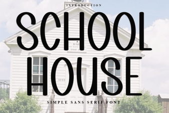 Creative Typography for School House Font Projects