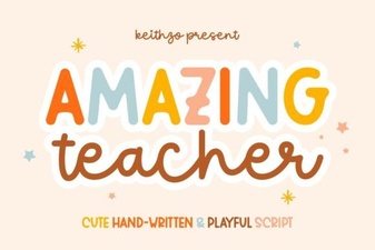 Amazing Teacher Font for Creative Classroom Designs